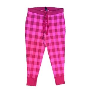 Torrid Sleep Pants Sz 2 Pink Plaid Jogger Pajama Lounge Plus Soft Elastic Waist